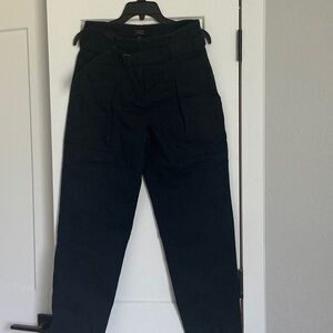 Women’s Navy High-Waist Tapered Pants